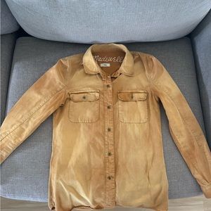 Madewell Women's Tan/Amber lightweight shirt jacket